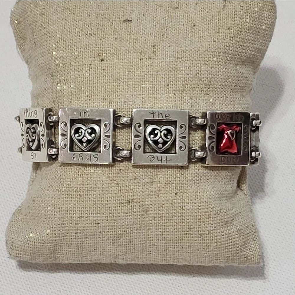 BRIGHTON red dress‎ breast cancer awareness bracelet